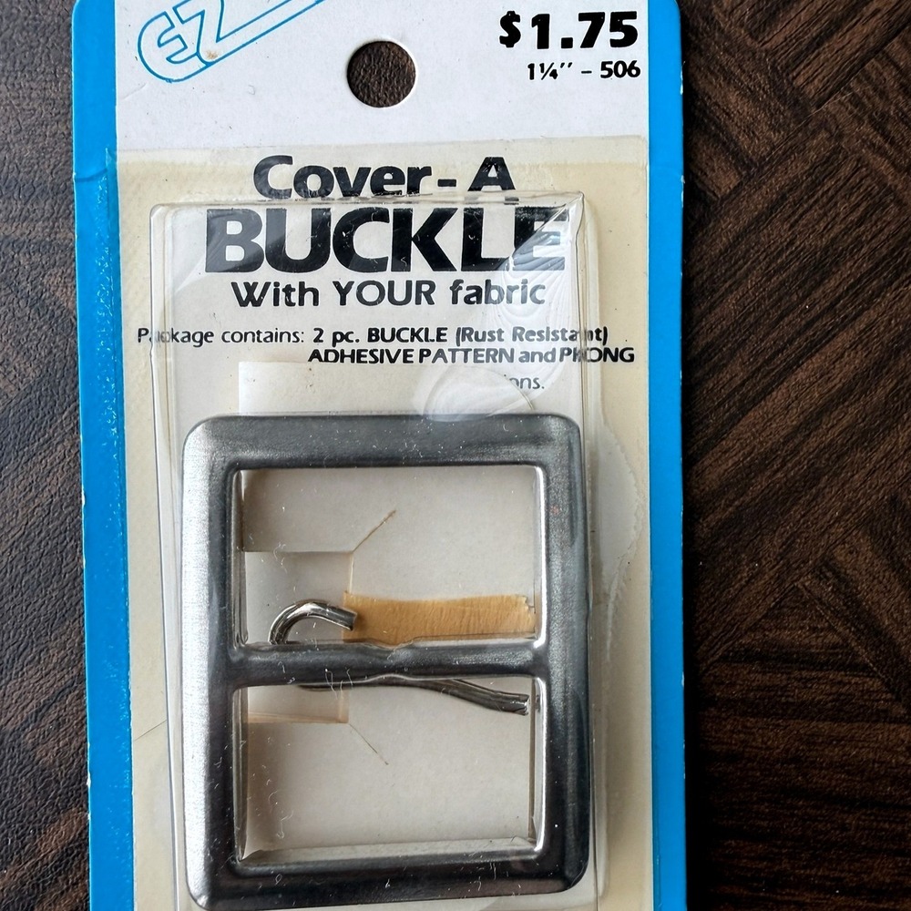 EZ International Cover-A-Buckle 1.25 Inch Vintage DIY Fabric Covered Belt Buckle